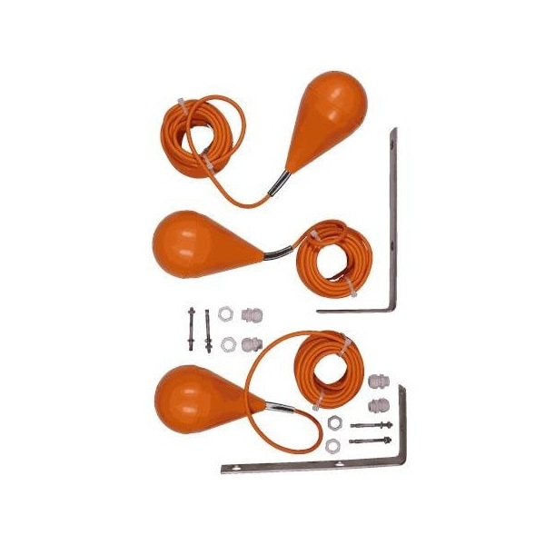 Pump Sensors & Accessories- Kit, 3 Float switch MS1, w. wallhanger, Spare Part.